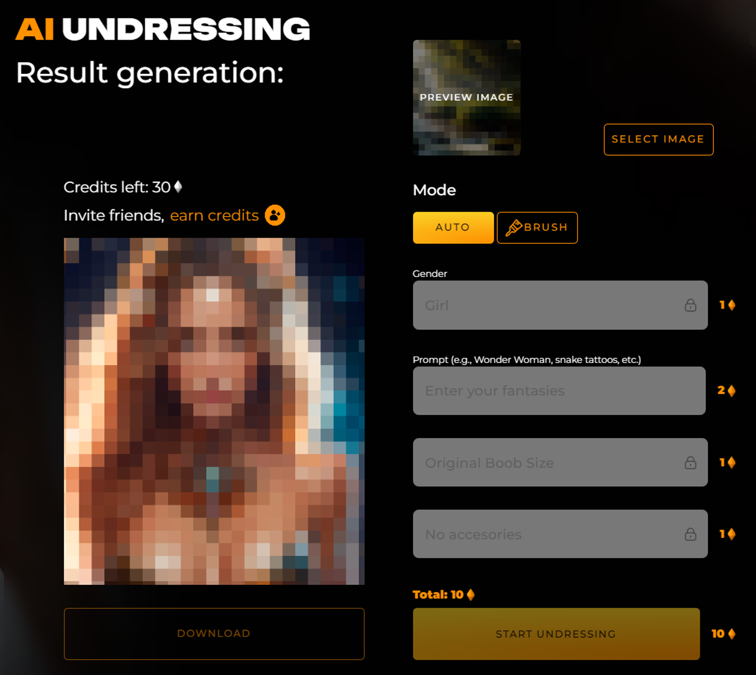 Undressing io