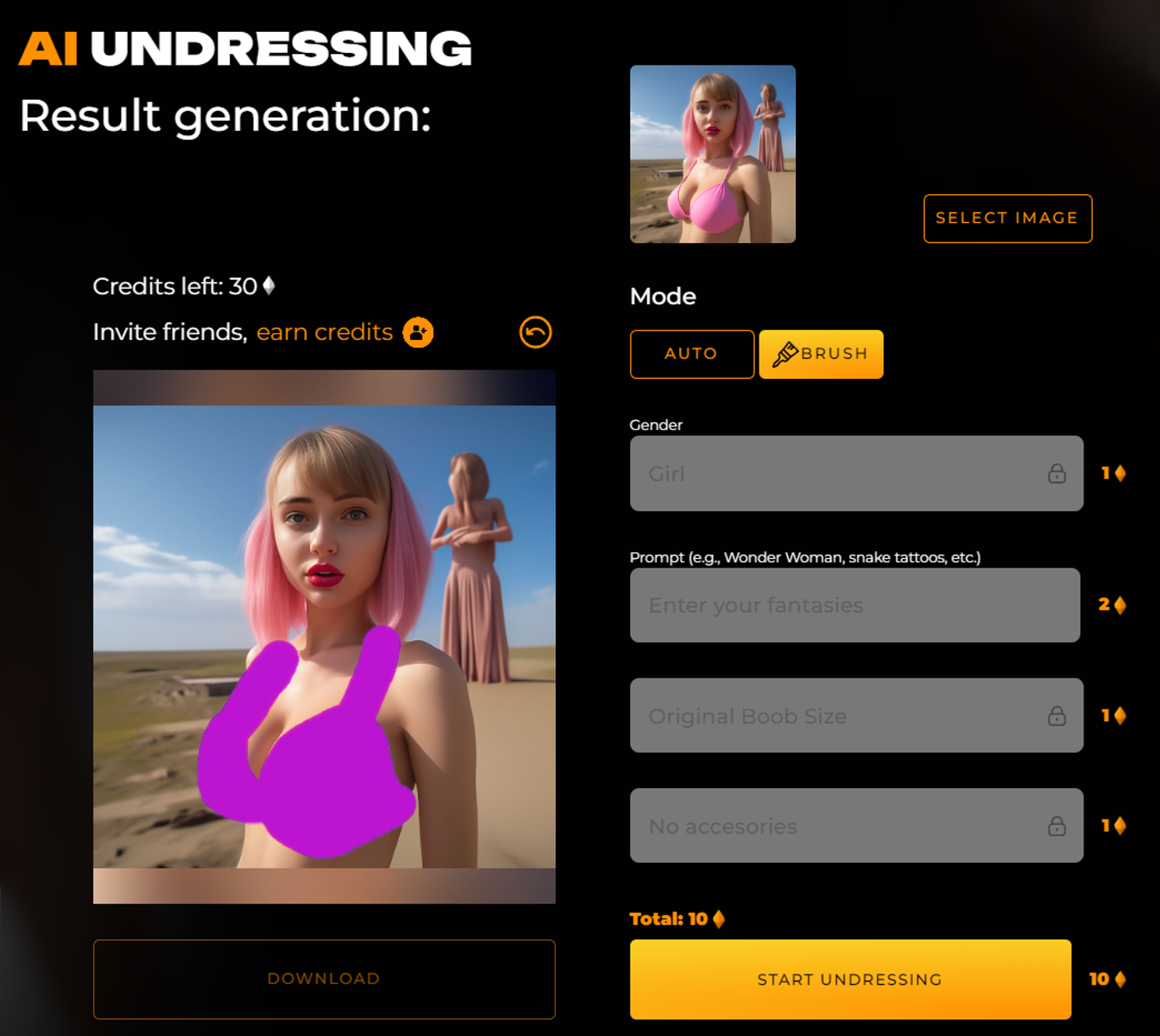 Undressing io