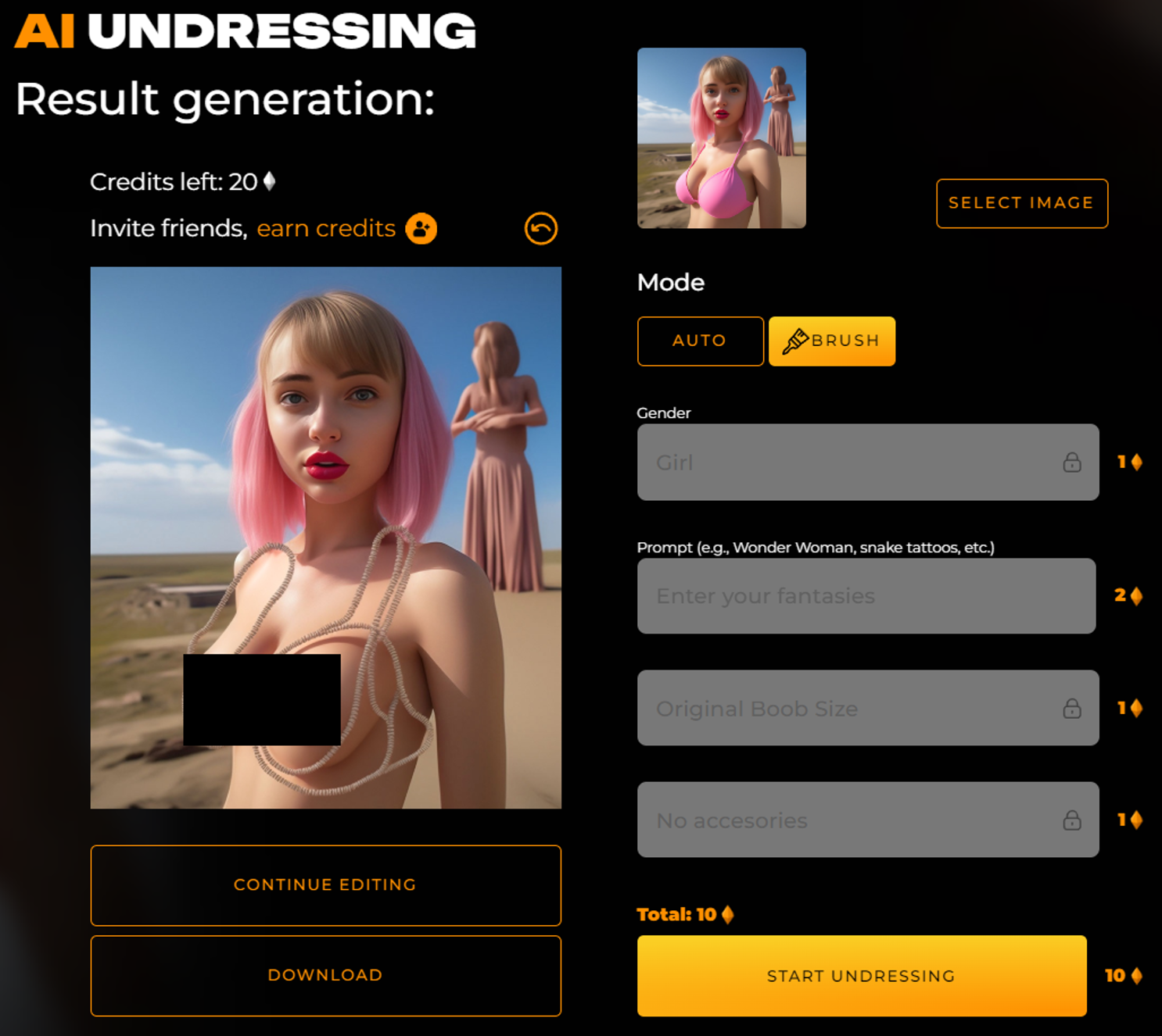 Undressing io